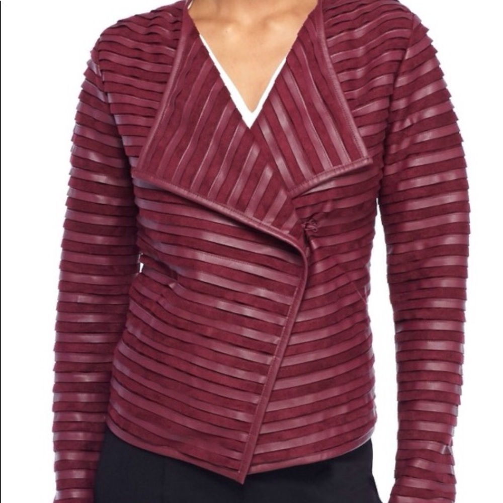 The Limited Oxblood Faux Leather Jacket